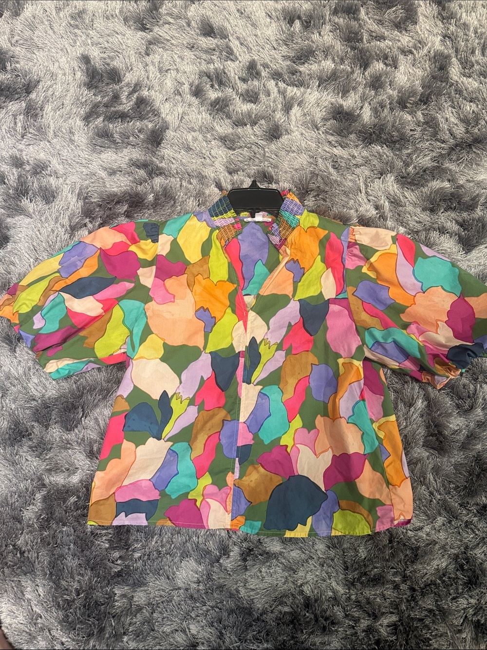 THML Alison Multicolor Puff-Sleeve Top - Picture 7 of 8